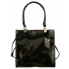 Bolsa de Verniz com Detalhes em Dourado Bolsa de Verniz com Detalhes em Dourado