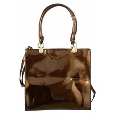 Bolsa de Verniz com Detalhes em Dourado Bolsa de Verniz com Detalhes em Dourado