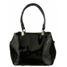 Bolsa de Verniz Com Detalhes em Dourado Bolsa de Verniz Com Detalhes em Dourado