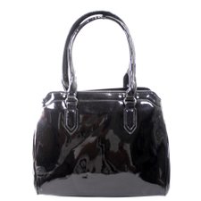 Bolsa Verniz Clássica Com Detalhes Chumbo Bolsa Verniz Clássica Com Detalhes Chumbo