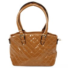 Bolsa Verniz com Matelassê e Detalhes Dourados Bolsa Verniz com Matelassê e Detalhes Dourados