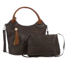 Kit 2 Bolsas Grande Com Tassel E Transversal Vazada Kit 2 Bolsas Grande Com Tassel E Transversal Vazada