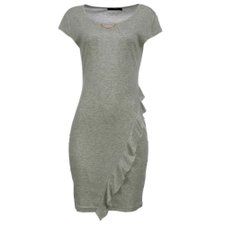 Vestido Tecido Elástico Abertura No Decote Vestido Tecido Elástico Abertura No Decote