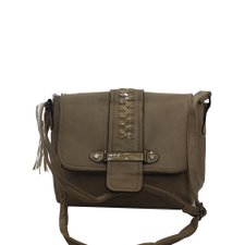 Bolsa Transversal Grande Detalhes Em Franja e Verniz Trançado Bolsa Transversal Grande Detalhes Em Franja e Verniz Trançado
