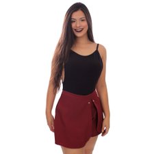 Short Saia Fenda Falsa De Lado Short Saia Fenda Falsa De Lado