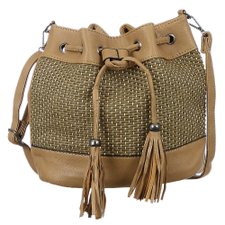 Bolsa Saco Com Tassel Detalhes Trançados Bolsa Saco Com Tassel Detalhes Trançados