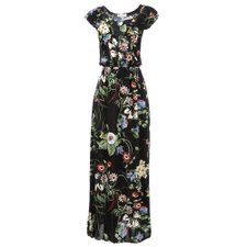 Vestido Longuete Com Flores E Babado Vestido Longuete Com Flores E Babado