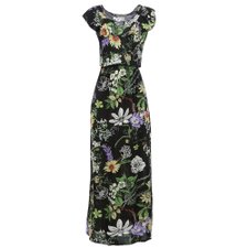 Vestido Longuete Com Flores E Babado Vestido Longuete Com Flores E Babado