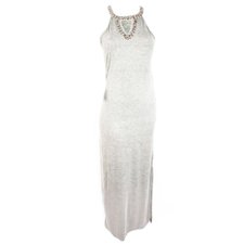 Vestido Longo Com Pedrarias No Decote Vestido Longo Com Pedrarias No Decote