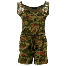 Macaquinho Camuflado Com Pedrarias Macaquinho Camuflado Com Pedrarias