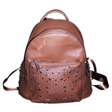 Mochila Pequena Com Tachas e Estrelas Metálicas Mochila Pequena Com Tachas e Estrelas Metálicas