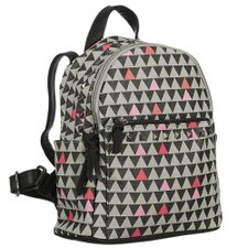 Mochila Pequena Com Spikes e Estampa Mosaico Mochila Pequena Com Spikes e Estampa Mosaico