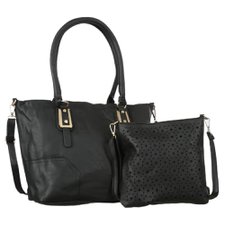 Kit 2 Bolsas Ombro e Transversal Vazada Detalhes Dourados Kit 2 Bolsas Ombro e Transversal Vazada Detalhes Dourados