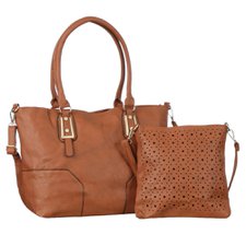 Kit 2 Bolsas Ombro e Transversal Vazada Detalhes Dourados Kit 2 Bolsas Ombro e Transversal Vazada Detalhes Dourados