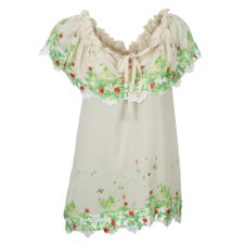 Blusa Tomara Que Caia Florida Com Rendas Blusa Tomara Que Caia Florida Com Rendas