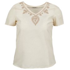 Blusa Tecido Brilhante Rendada (Plus Size) Blusa Tecido Brilhante Rendada (Plus Size)