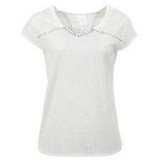Blusa Brilhos No Tecido Pedrarias Na Gola Rendado Nas Costas Blusa Brilhos No Tecido Pedrarias Na Gola Rendado Nas Costas