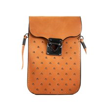 Bolsa Clutch Com Esferas Metálicas De Couro Sintético Bolsa Clutch Com Esferas Metálicas De Couro Sintético