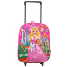 Mochila Infantil em Veludo com Rodinha Removível e Estampa em 3D Mochila Infantil em Veludo com Rodinha Removível e Estampa em 3D