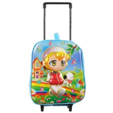 Mochila Infantil em Veludo com Rodinha Removível e Estampa em 3D Mochila Infantil em Veludo com Rodinha Removível e Estampa em 3D