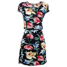 Vestido Estampa Floral com Cordão de Amarração Vestido Estampa Floral com Cordão de Amarração