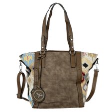 Bolsa de Ombro com Pingente Decorativo e Estampa Étnica Bolsa de Ombro com Pingente Decorativo e Estampa Étnica