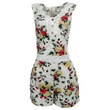 Macaquinho Com Estampa Floral Tendência Macaquinho Com Estampa Floral Tendência