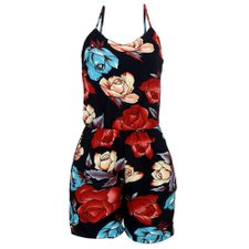 Macaquinho Estampado Floral Com Bojo Macaquinho Estampado Floral Com Bojo