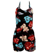 Macaquinho Estampado Floral Com Bojo Macaquinho Estampado Floral Com Bojo