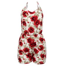 Macaquinho Estampado Floral Com Bojo Macaquinho Estampado Floral Com Bojo