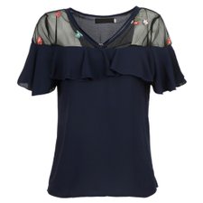 Blusa Tendência Com Tule E Babado Blusa Tendência Com Tule E Babado