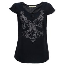 Blusa com Bordado Brilhante e Pérolas Blusa com Bordado Brilhante e Pérolas