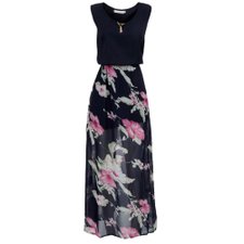 Vestido Longo Estampado Com Forro Curto Vestido Longo Estampado Com Forro Curto