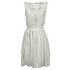 Vestido Com Guipir Nas Costa E Cintura Vestido Com Guipir Nas Costa E Cintura