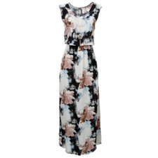Vestido Longo Estampado Com Pingente Vestido Longo Estampado Com Pingente