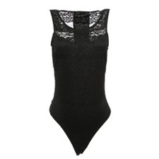 Body Regata Rendado Parte Transparente Body Regata Rendado Parte Transparente