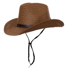Chapéu De Cowboy Palha Com Cordão Ajustável Chapéu De Cowboy Palha Com Cordão Ajustável