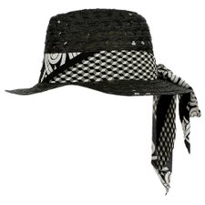 Chapéu Feminino Praia Faixa Estampada Decorativa Chapéu Feminino Praia Faixa Estampada Decorativa