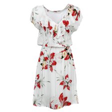 Vestido Larguinho Floral Babado Na Gola Vestido Larguinho Floral Babado Na Gola