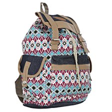 Mochila De Tecido Com Estampa Étnica Mochila De Tecido Com Estampa Étnica