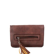 Bolsa Clutch Com Esferas Metalicas e Tassel Bolsa Clutch Com Esferas Metalicas e Tassel