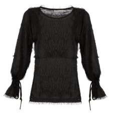 Blusa de Pelinhos Com Linho Transparência Blusa de Pelinhos Com Linho Transparência