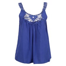 Blusa Regata Com Tule e Pedrarias Bordadas Blusa Regata Com Tule e Pedrarias Bordadas