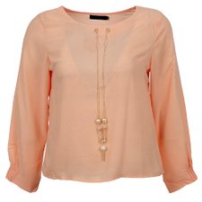 Blusa Manga Longa com Pingente Dourado Blusa Manga Longa com Pingente Dourado