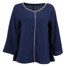 Blusa Manga Longa Pedrarias Blusa Manga Longa Pedrarias