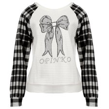 Moletom Bomber Strass e Xadrez Moletom Bomber Strass e Xadrez