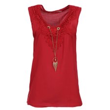 Blusa Regata Com Guipir + Pingente Blusa Regata Com Guipir + Pingente