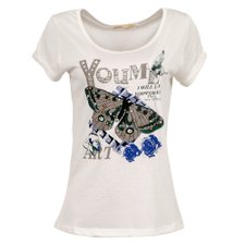 T-Shirt Sublimada Com Pérolas Bordadas T-Shirt Sublimada Com Pérolas Bordadas