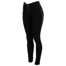 Calça Lycra Jeans Cintura Alta Tecido Elástico Calça Lycra Jeans Cintura Alta Tecido Elástico