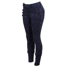 Calça Rendada Cotton Jeans Detalhes Com Botões Laterais Calça Rendada Cotton Jeans Detalhes Com Botões Laterais